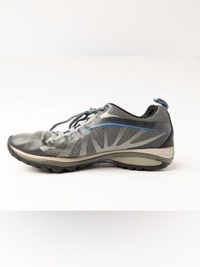 Merrell Gray and Light Blue Women’s Vibram Hiking Shoes